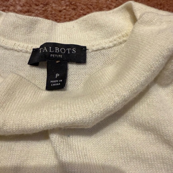 Talbots Ivory Sweater with Vibrant Stripes - Picture 2 of 3